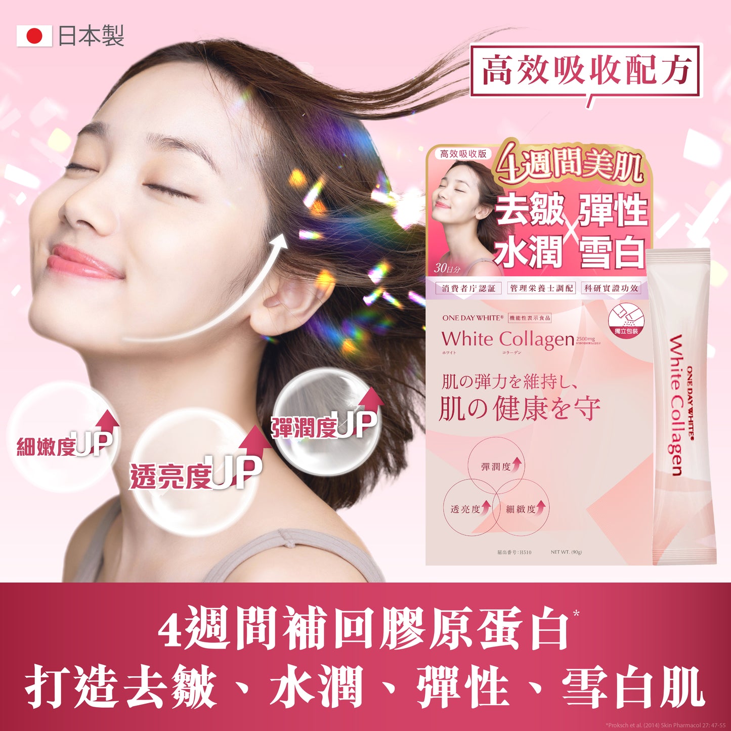 QOLLABS 美顏益生菌膠原蛋白粉 (高效版) 3包 (3 個月份量)