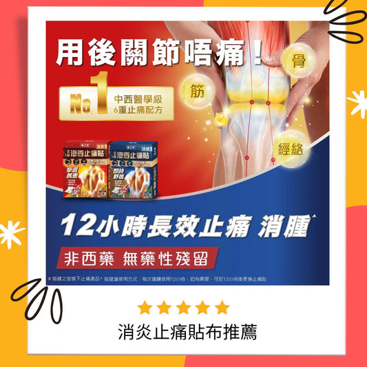 消炎止痛貼布推薦－健之堂滲透止痛貼