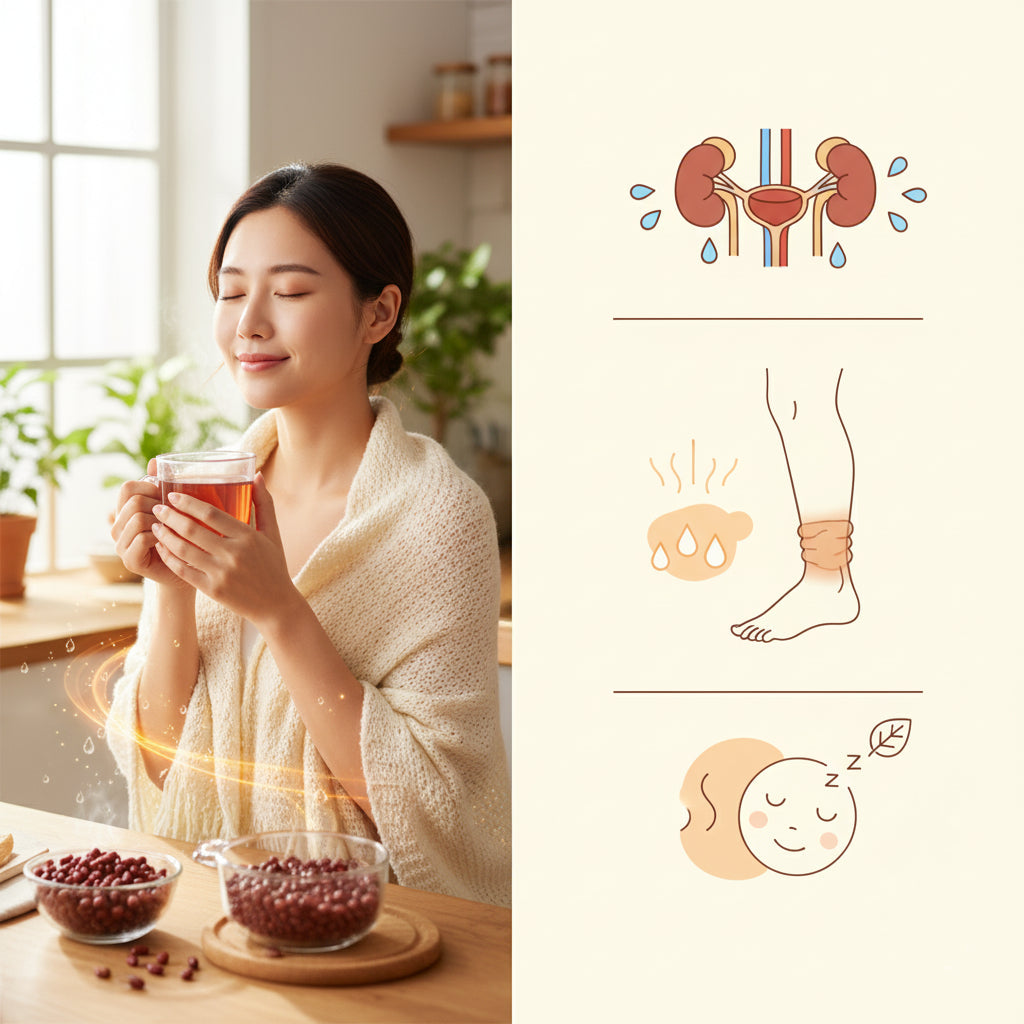 紅豆水功效全解析：從排濕、消水腫到養顏美容，一杯健康代謝好幫手(示意圖)