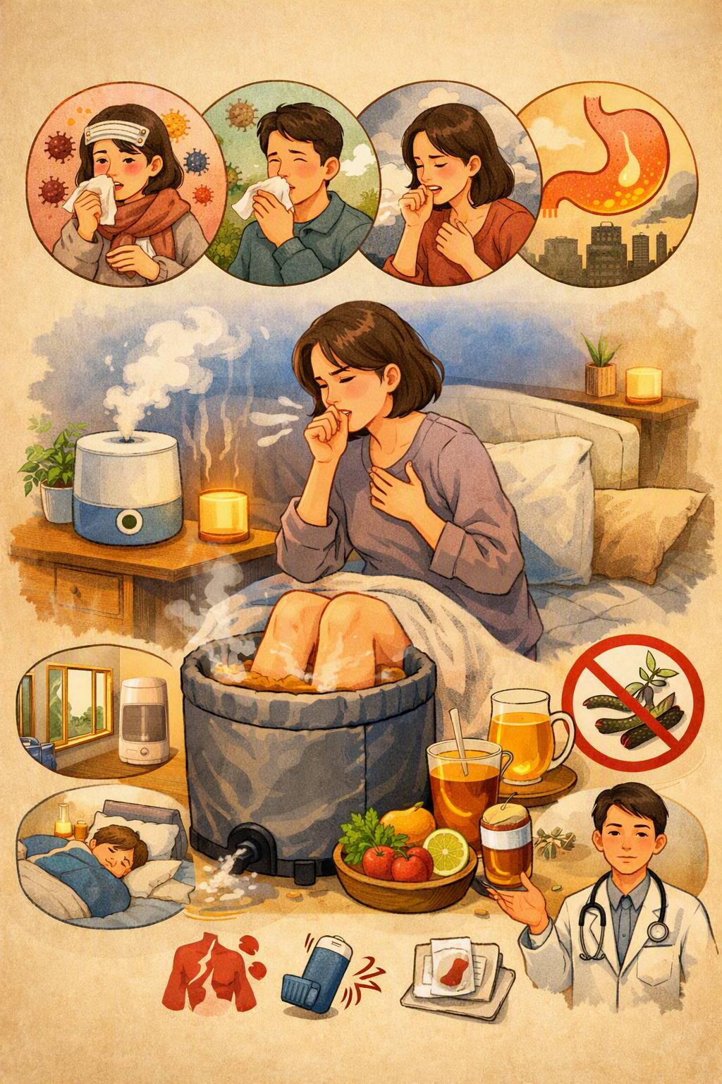 最有效的止咳方法有哪些？改善咳嗽原因、日常保養一次了解，提升呼吸道保護力-示意圖