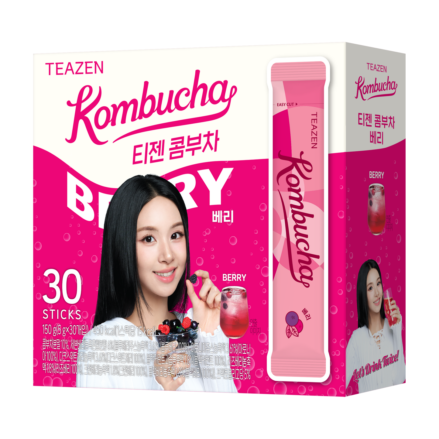 TEAZEN益生菌康普茶(雜莓味) 30包 Twice 彩瑛 限定版