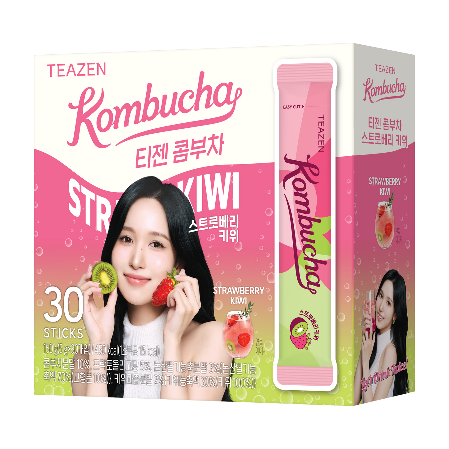 TEAZEN益生菌康普茶(草莓奇異果味) 30包 Twice Mina限定