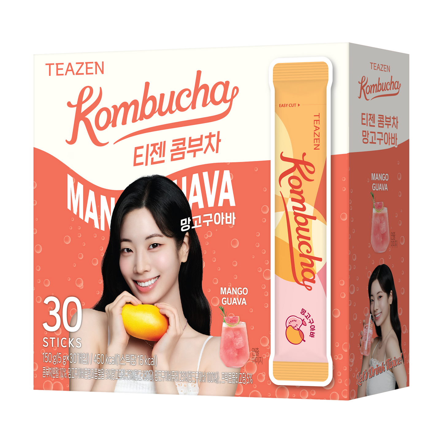 TEAZEN益生菌康普茶(芒果番石榴味) 30包 Twice多賢 限定版