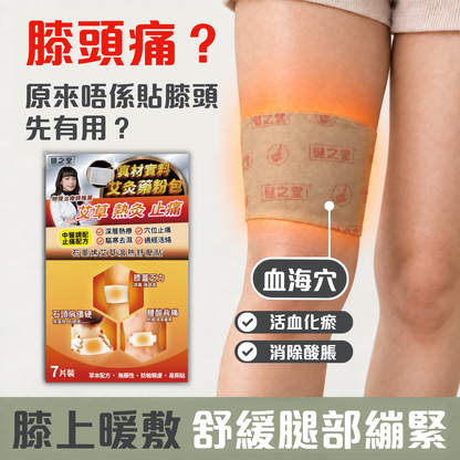 健之堂石墨烯艾草溫熱舒壓貼 7片