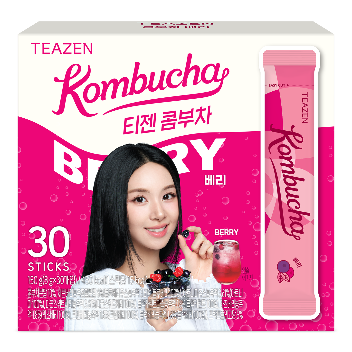 TEAZEN益生菌康普茶(雜莓味) 30包 Twice 彩瑛 限定版