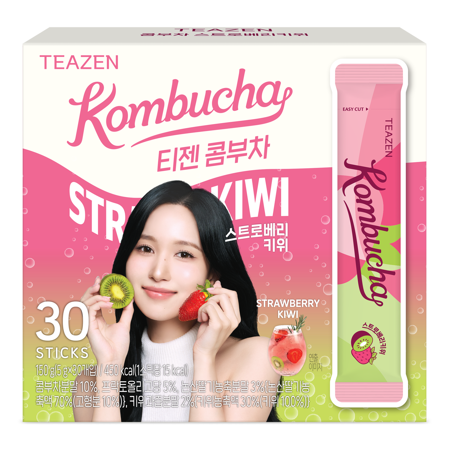 TEAZEN益生菌康普茶(草莓奇異果味) 30包 Twice Mina限定