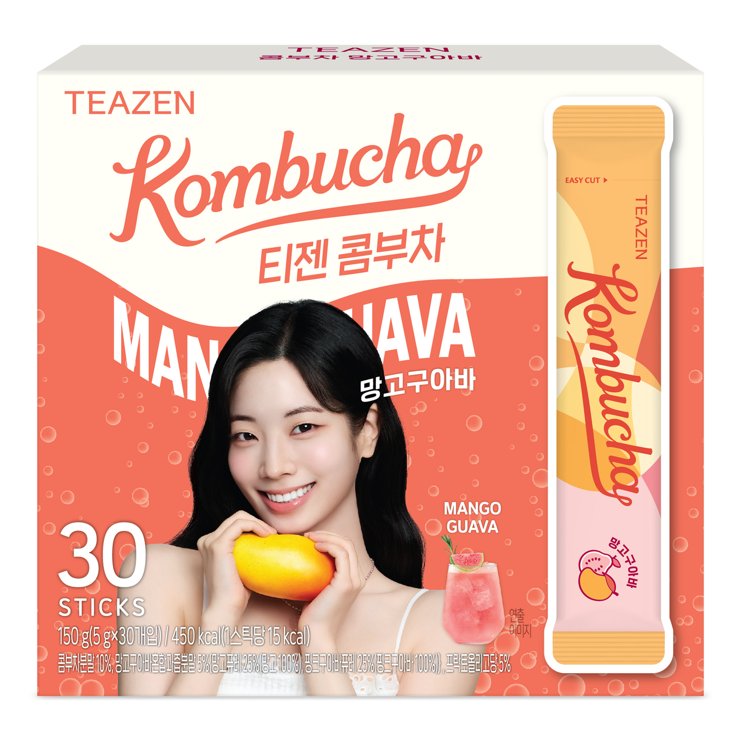 TEAZEN益生菌康普茶(芒果番石榴味) 30包 Twice多賢 限定版