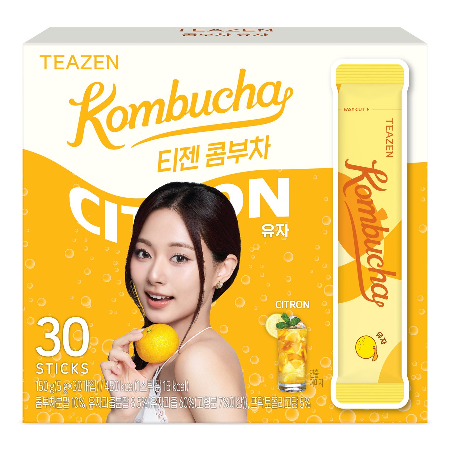 TEAZEN益生菌康普茶(柚子味) 30包 Twice 子瑜 限定版