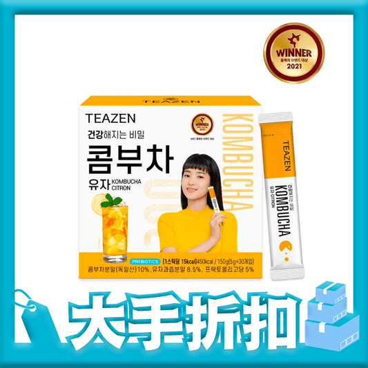 TEAZEN 益生菌康普茶 (柚子味) 30條裝 x 6盒裝 - MH Pro